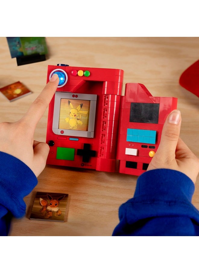 Mega Brands MEGA Pokémon Building Toys Set, Kanto Region Pokédex with 322 Pieces, Light and 5 Lenticular Cards, for Kids or Adult Collectible  - Image 5