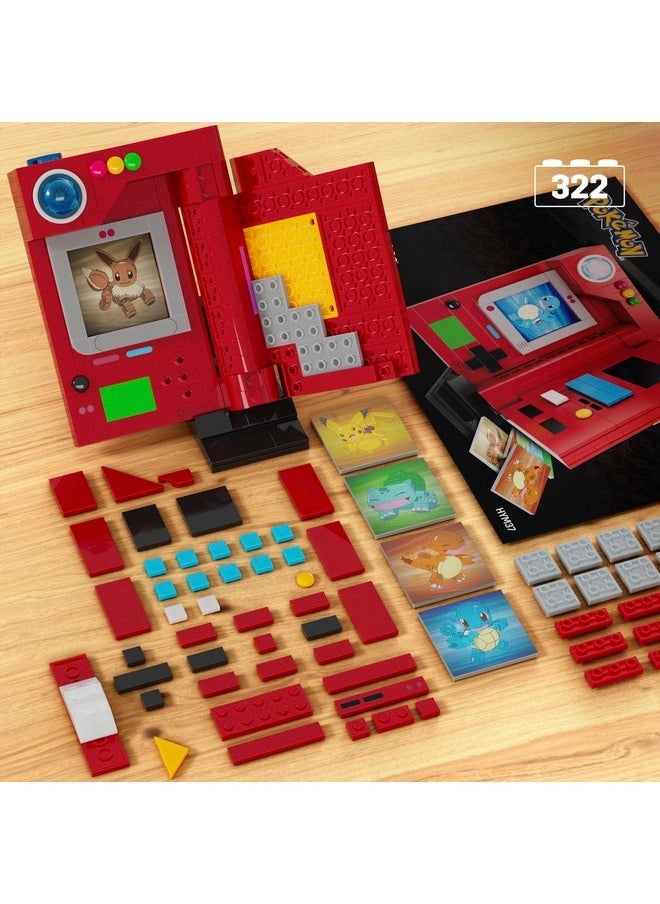 Mega Brands MEGA Pokémon Building Toys Set, Kanto Region Pokédex with 322 Pieces, Light and 5 Lenticular Cards, for Kids or Adult Collectible  - Image 3