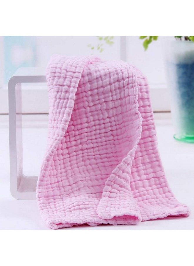 MOM'S HOME Baby Super Soft Absorbent Muslin 6 Layer Wash Towel100X100 Cm (0 3 Years)Pink  - Image 2