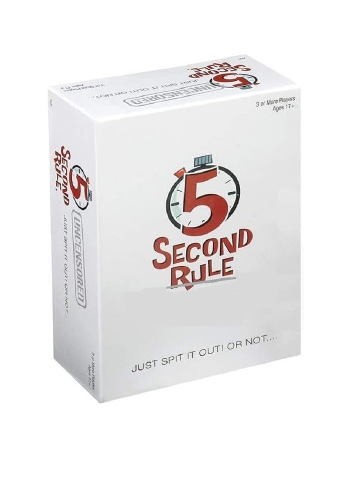 The 5 Second Rule - Board Game - Fun Card Game for Game Night with Friends (White) - Image 1