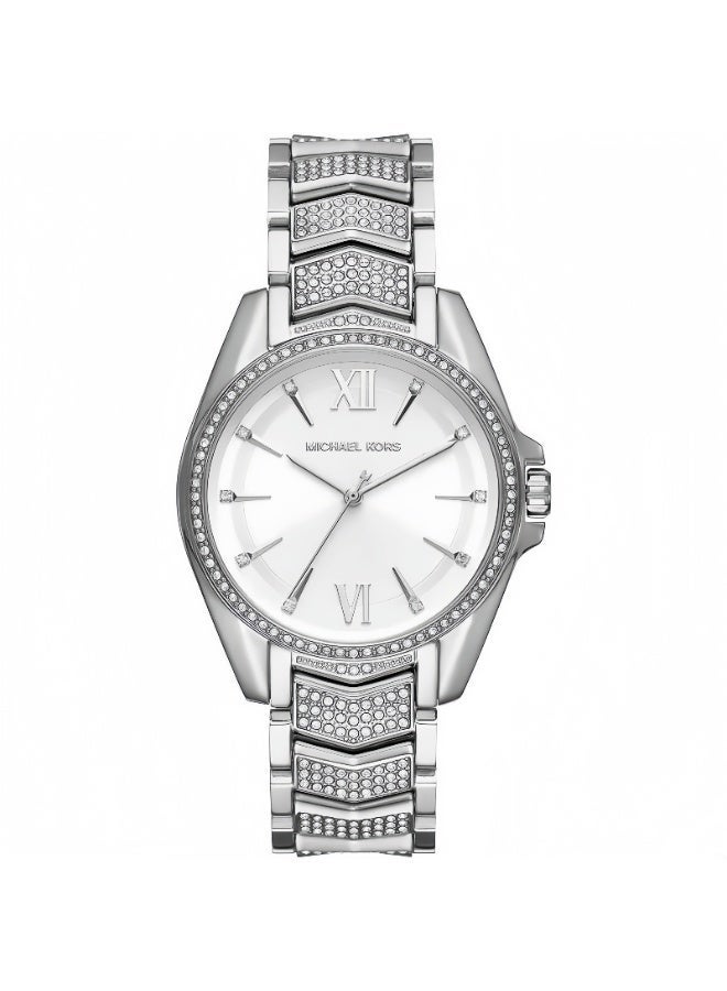 MK Michael Kors MK Classic Men's and Women's Fashion Multi functional Alloy Round Quartz Watch Stainless Steel Strap 38CM - Image 1