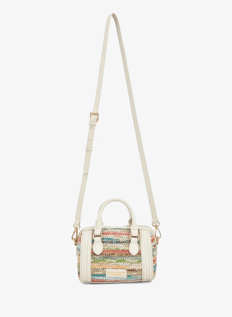 Peppermint Textured Crossbody Bag With Double Handle