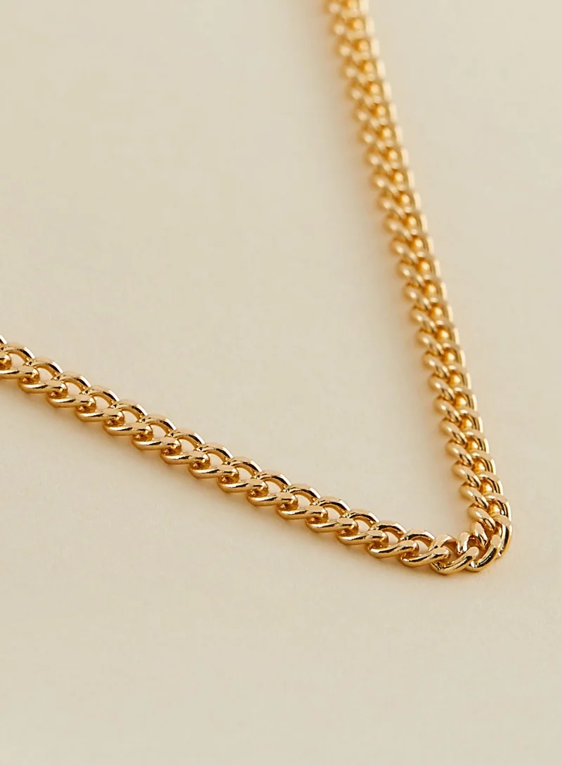 JACK & JONES Micro Cuban Link Chain Necklace Set