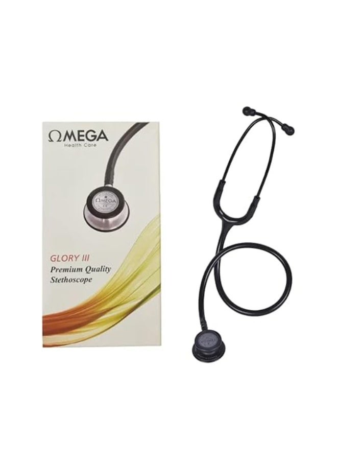 OMEGA Healthcare Glory III Stethoscope – Premium Quality Dual-Head Chestpiece for Accurate Adult & Pediatric Monitoring - Image 2