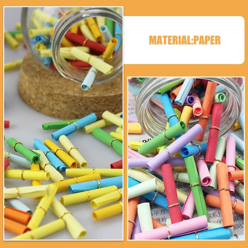 Alipis 140pcs Miniature Colored Wishing Paper Scrolls for Crafting and Message Writing, Mixed 5x5cm Tiny Scroll Rolls for Birthday, Wedding, and Party Decorations Random Color - Image 3
