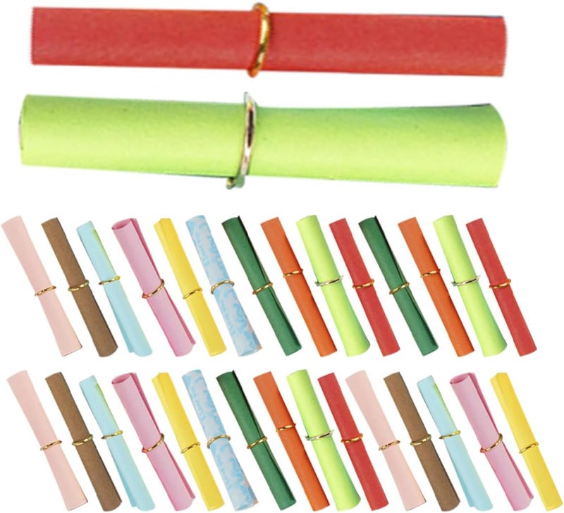 Alipis 140pcs Miniature Colored Wishing Paper Scrolls for Crafting and Message Writing, Mixed 5x5cm Tiny Scroll Rolls for Birthday, Wedding, and Party Decorations Random Color - Image 1