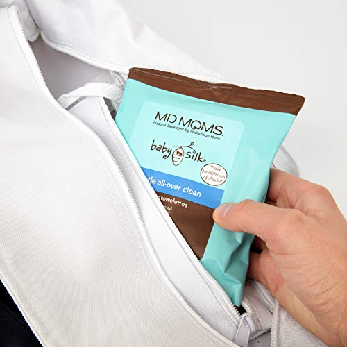 MD MOMS Baby Wipes by MD Moms – Sensitive Eczema Approved Hypoallergenic Cleansing Towelettes for Sensitive Skin (12 ct Travel Pouch) - Image 3