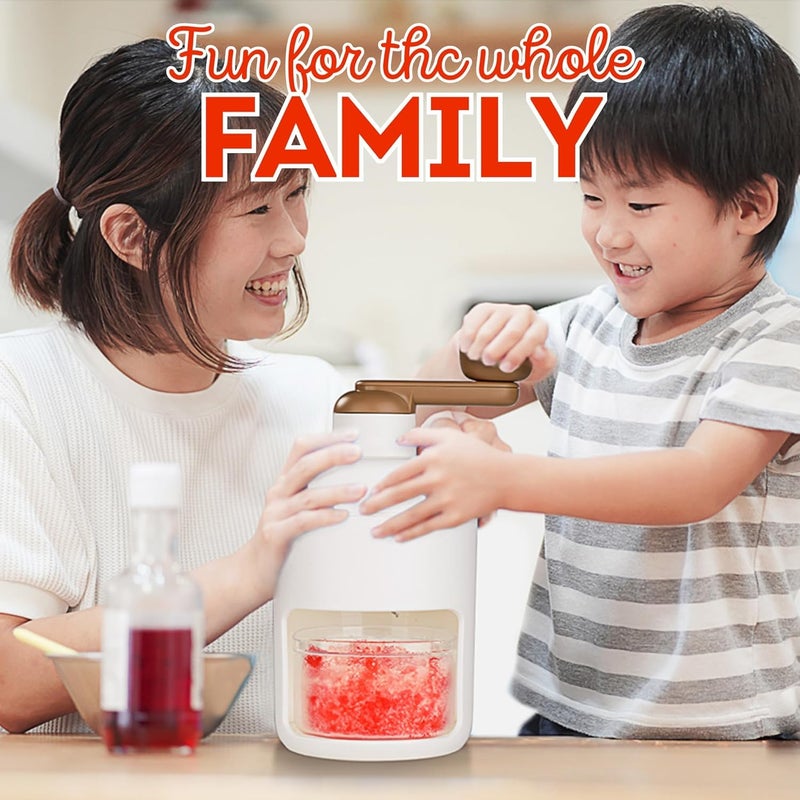 PAGHADI Ice Crusher Machine for Home Ice Gola Maker Machine with Stainless Steel Blades Snow Flakes Ice Cream Machine Easyoperated Shaved Ice Maker for Snow Cones SlushiesBPA Free - Image 3