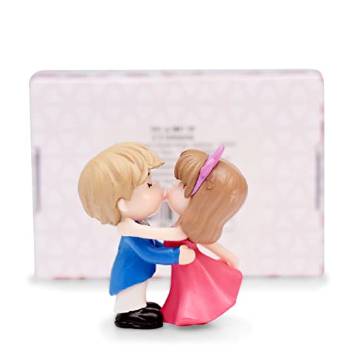 iDream Kissing Couple Resin Showpiece Miniature – Romantic Love Figurine for Home Décor, Gift for Valentine, Anniversary, Wedding, Tabletop Decoration (Blue & Red) - Image 5