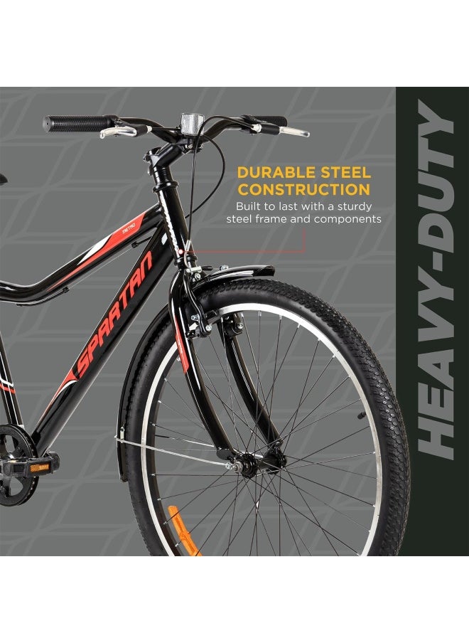 Spartan 24" Metro Bike, Commuter Bike, Black Grey  - Image 5