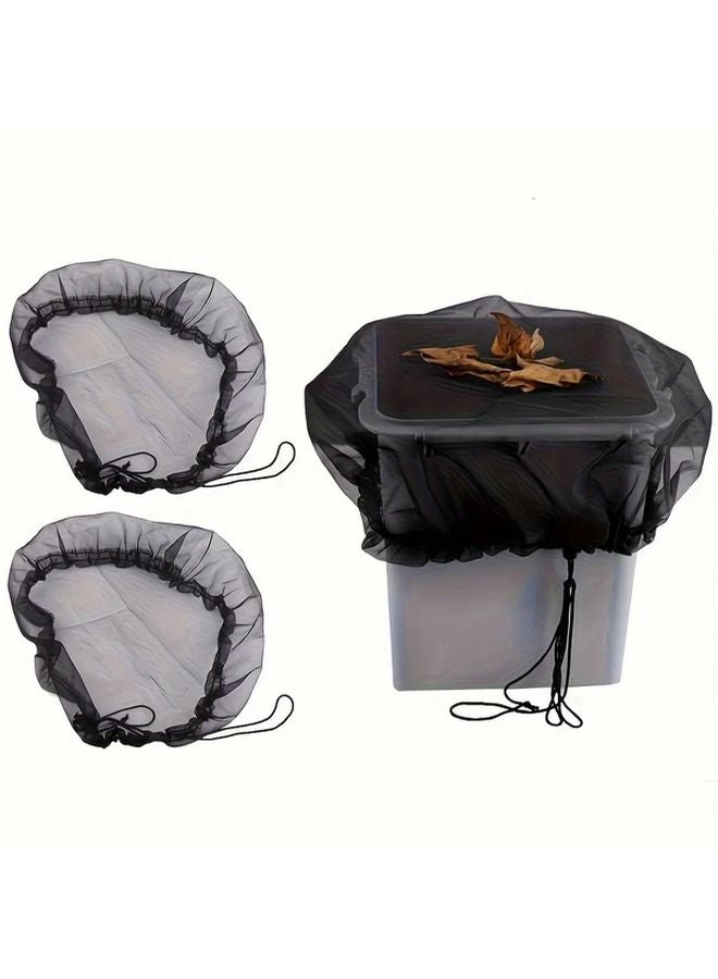 قطعتان من أغطية براميل المطر السوداء بسحب للخارج، شبكة حماية للحدائق الخارجية - Image 4