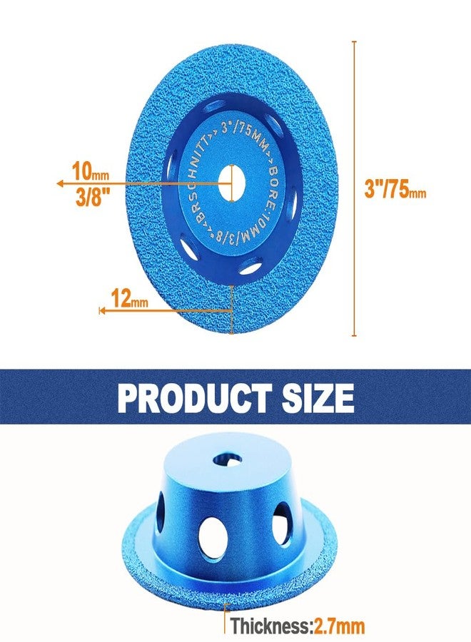 BRSCHNITT 3 inch Diamond Grinding Wheel - Diamond Profile Wheel Grinding for Granite,Porcelain,Ceramic Tile,Marble. - Image 4