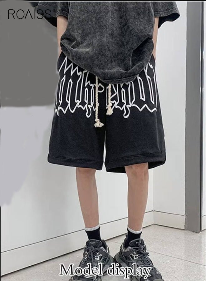 رويس خطاب الرجال الرغوة طباعة غير رسمية للعروع الصيفية الصيفية صالة كرة السلة كبيرة الحجم - Image 2