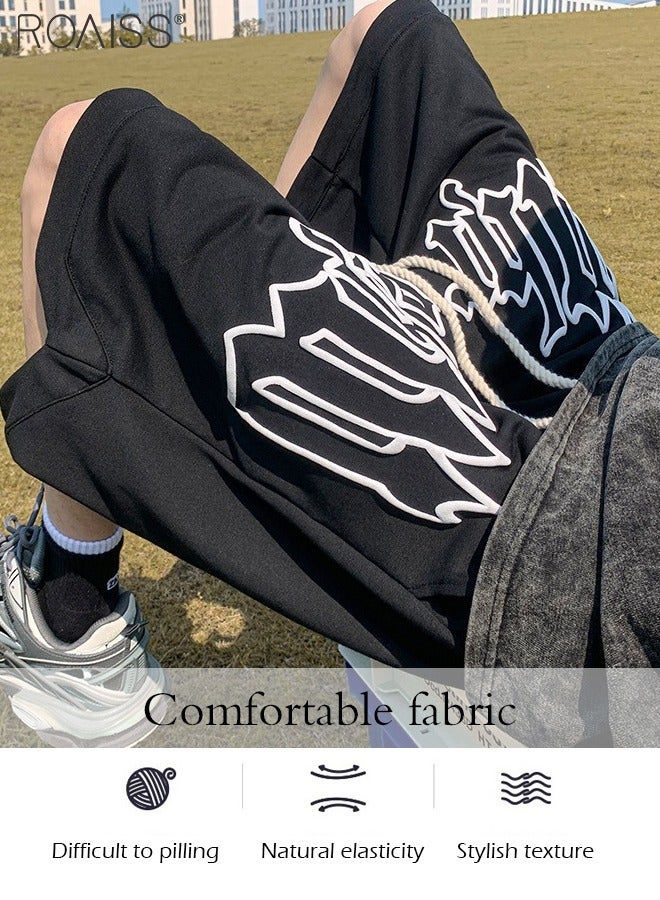 رويس خطاب الرجال الرغوة طباعة غير رسمية للعروع الصيفية الصيفية صالة كرة السلة كبيرة الحجم - Image 3