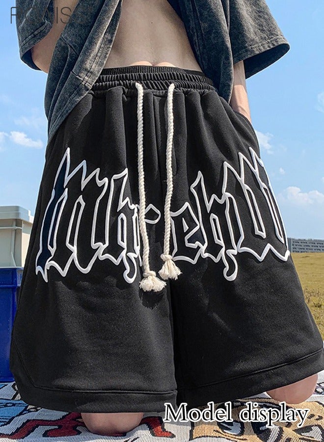 رويس خطاب الرجال الرغوة طباعة غير رسمية للعروع الصيفية الصيفية صالة كرة السلة كبيرة الحجم - Image 4