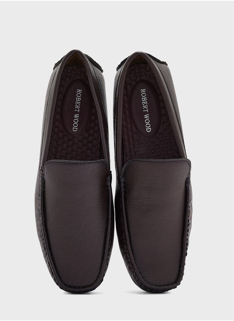Robert Wood - Faux Leather Classic Moccasins - Image 1