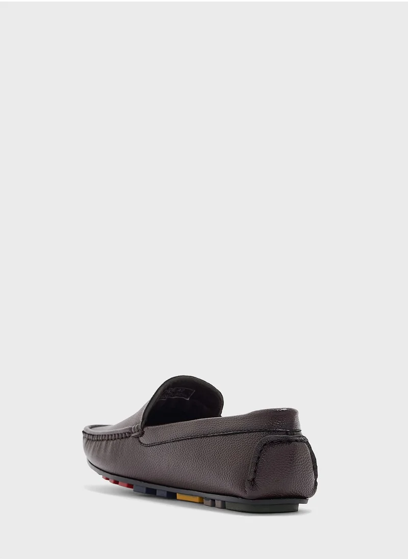Robert Wood Faux Leather Classic Moccasins