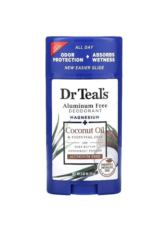 Dr. Teals Dr. Teal's, Aluminum Free Deodorant, Coconut Oil, 2.65 oz (75 g)  - Image 1