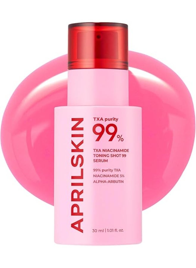 APRILSKIN TXA Niacinamide Toning Shot 99 Spicule Facial Serum｜Skin Booster Serum｜99% High-Purity Tranexamic Acid 3% + Niacinamide 5% for Uneven Skin Tone, Pore Care｜Korean Skin Care｜1.01 fl. oz. - Image 1