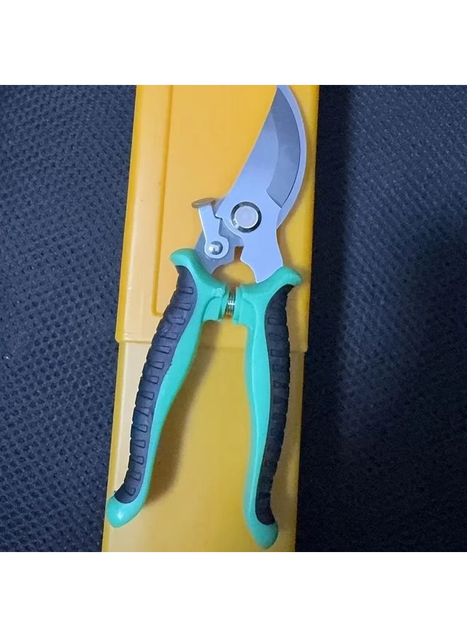 Green Heavy Duty Garden Shears Sharp Stainless Steel Blades Non Slip Grip Professional Home Pruning - Image 1