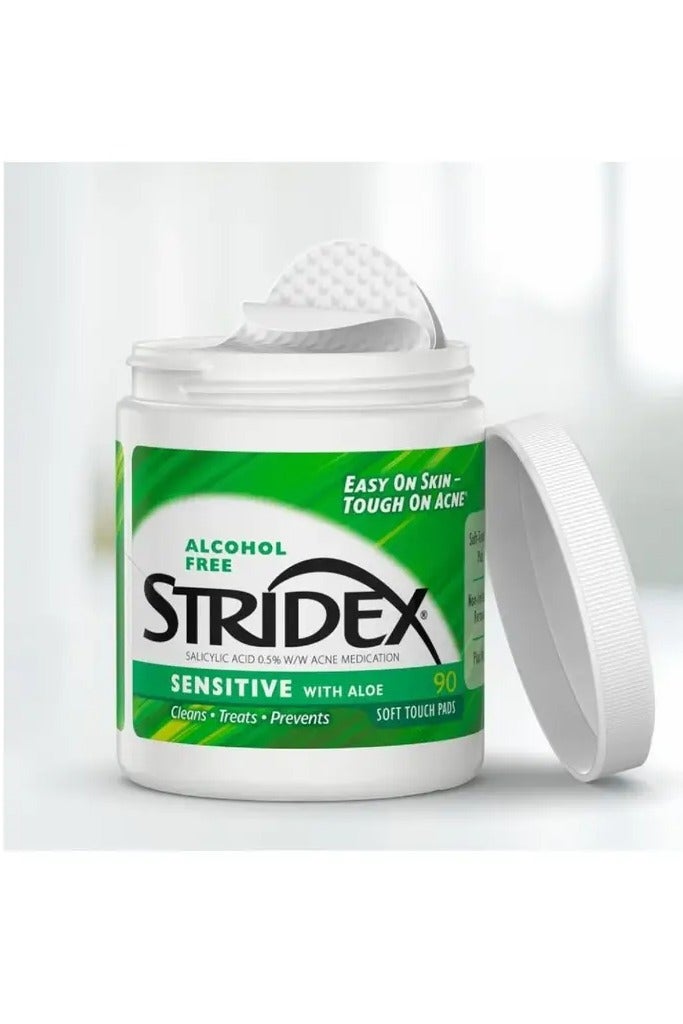 سترايدكس ستريدكس مسحات قطنية مكافحة حب الشباب بالصبار للبشرة الحساسة90 قطعة - Image 2