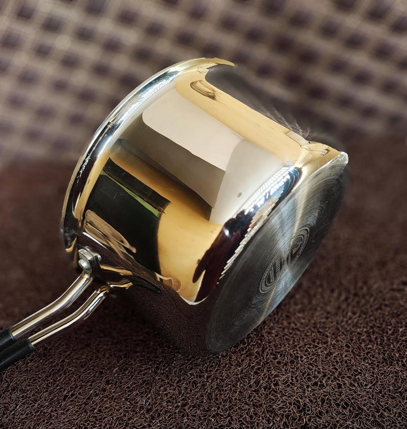 Flixbloom Select Triply Stainless Steel Aluminium Steel Coalition Induction BaseLPG Safe Kitchen Cookware Utensil Saucepan for TeaMilkSauceCoffeeBoil Water etc 2 Litre - Image 5