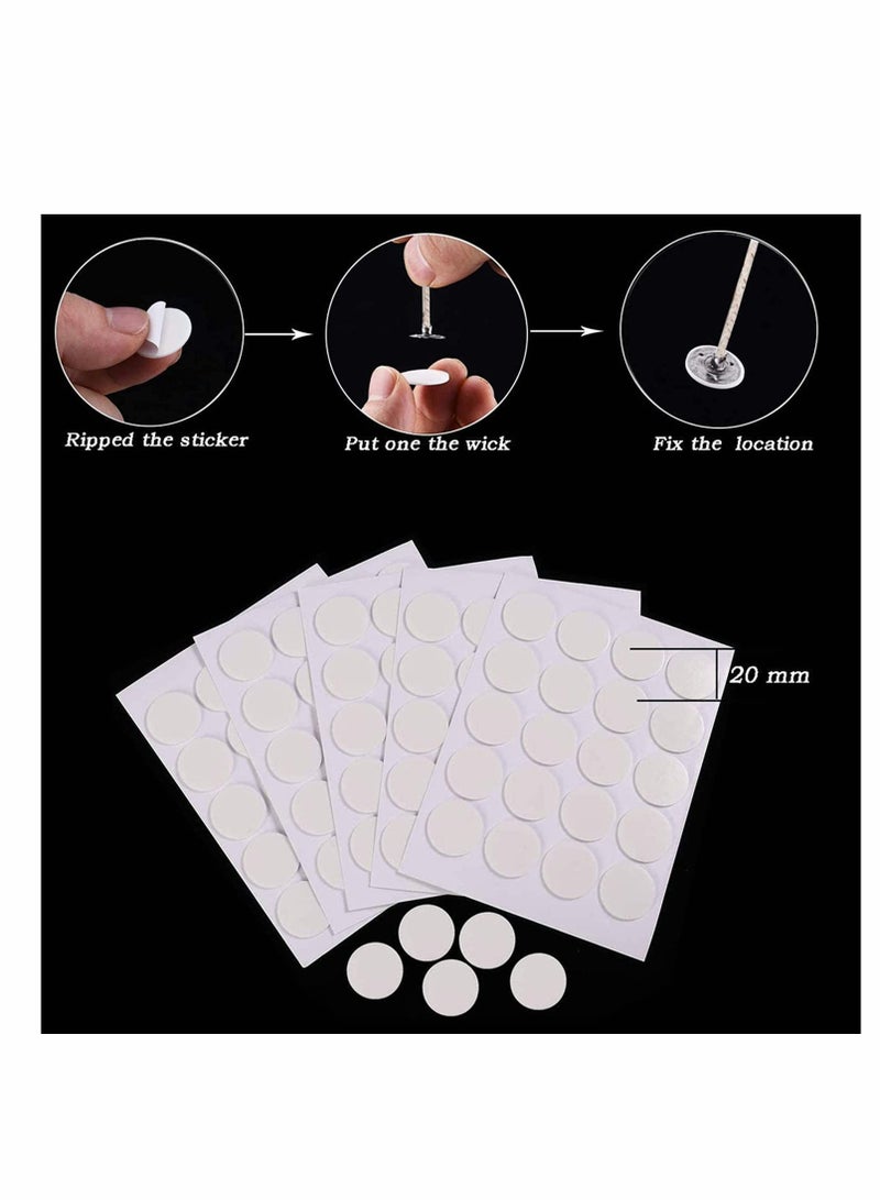 KASTWAVE Candle Making Kit, 20cm and 9cm Long 100 Pcs Organic Soy Pre Waxed Cotton Candle Wick with 1Pc Stainless Wick Holder Sustainer for Candle Making - Image 5