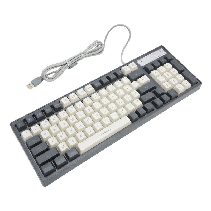 HYSJ USB Wired Gaming Keyboard 96 Key Membrane RGB Backlit - Ergonomic Design with 14 Lighting Modes - PC Keyboard for Gaming and Office - Image 4