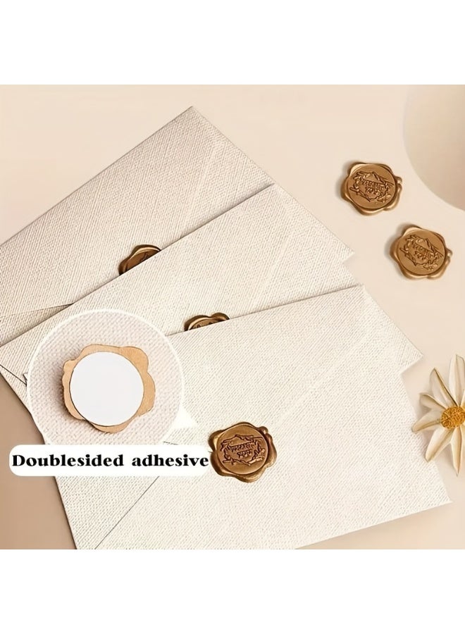 16Pcs Premium Linen Envelope Kit for Handwritten Love Letters & Birthday Cards - 3 Thick Envelopes + 10 Stationery Sheets + 3 Wax Seals Gift Set - Image 3