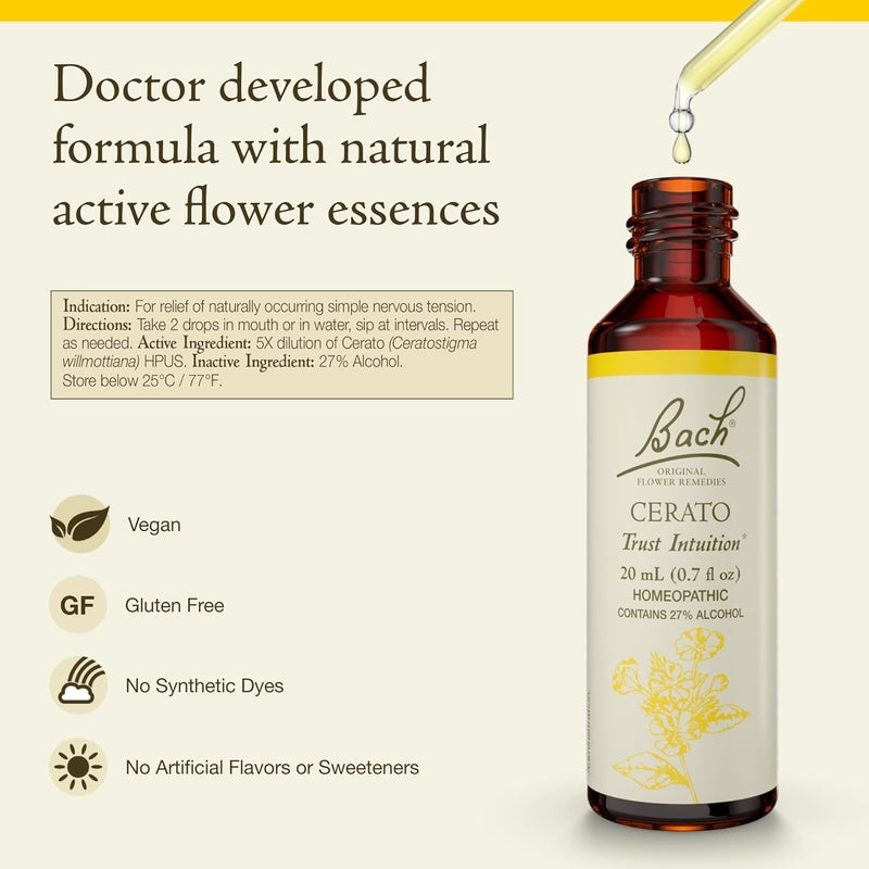 Bach Original Flower Remedies Cerato Essence - 20 ml Homeopathic Flower Essence for Trust and Intuition - Image 2