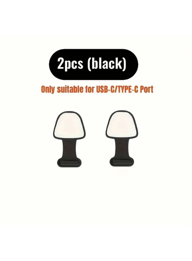 2pcs Transparent Universal Silicone Dust Plug For Smartphones And Tablets - Image 3
