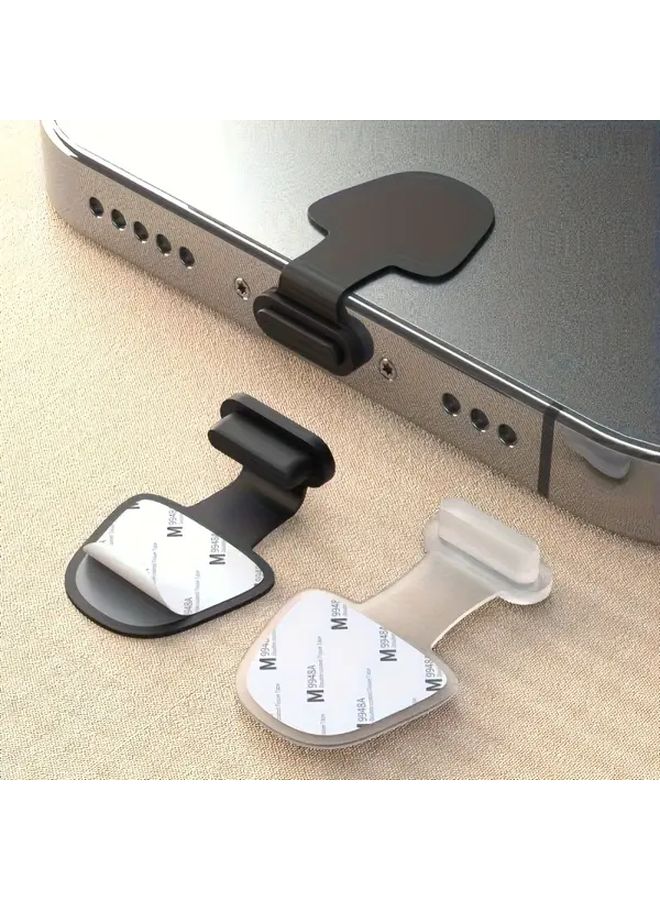 2pcs Transparent Universal Silicone Dust Plug For Smartphones And Tablets - Image 1