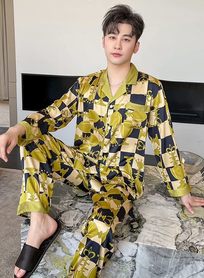 Couple Pajamas 2 Pieces Sleepwear Long sleeve Shirt and Pants Home Clothes Suits Pajama Sets Fashion Design