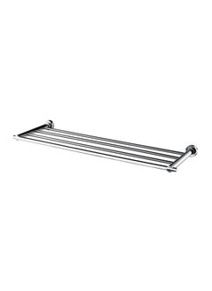 Roca Cubica Double Towel Holder-Silver  - Image 2