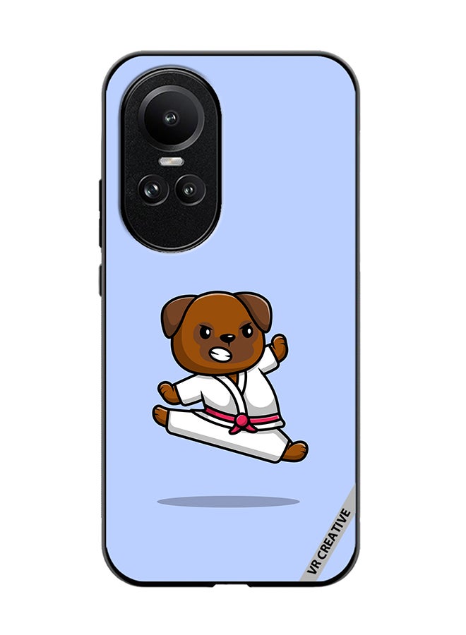 VR CREATIVE Protective Case Cover For Oppo Reno 10 Karate Dog Design Multicolour - Image 1