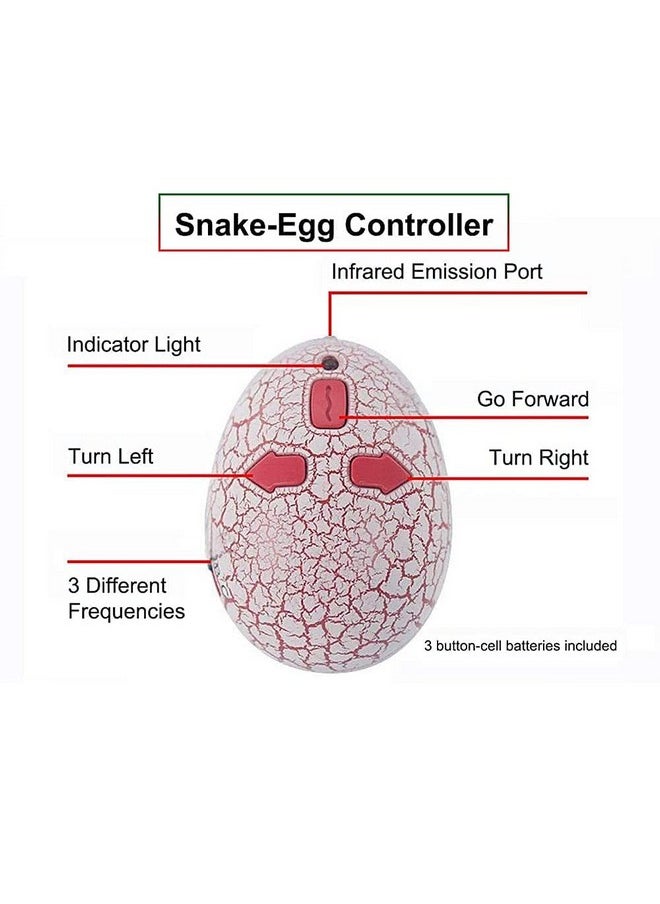 Fashionclubs Remote Control Snake Realistic Rc Snake Toy Infrared Remote Control Snake Toys Rattle Snake Prank Toys Usb Rechargeable 16 Long Snake Scary Trick Toy For Kids Play Black Color  - Image 3