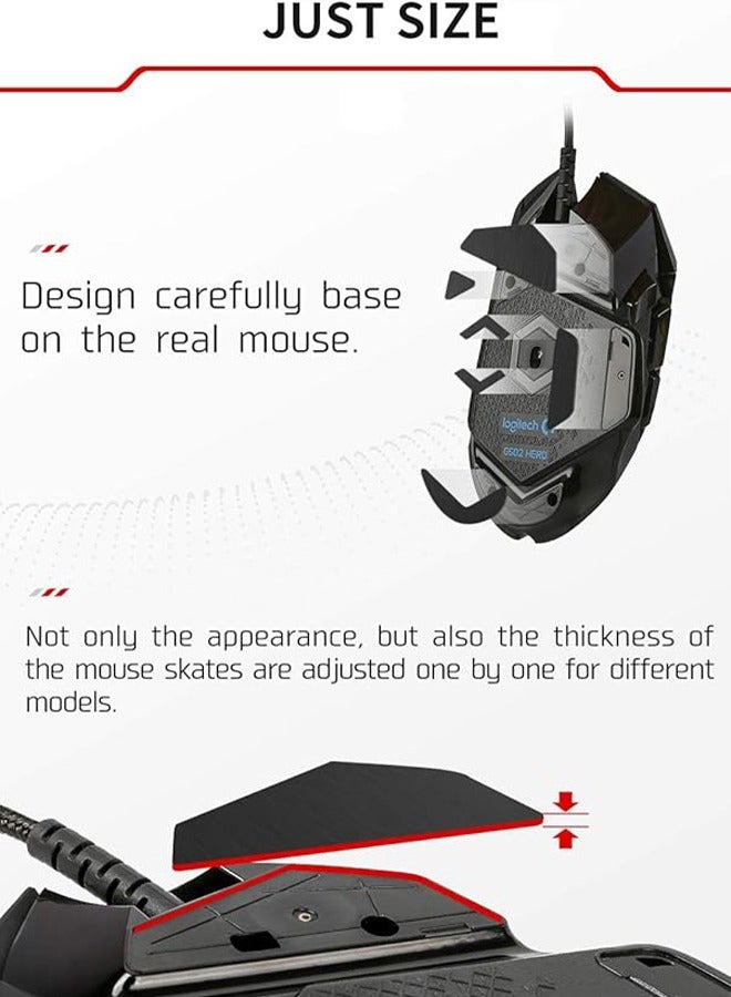 Suitable for Logitech Mouse GPW Foot Stickers Black Right Angle Durable Wear-Resistant and Non Slip Mouse Foot Stickers Compatible With Gaming Mice Use 3M Residue Free Adhesive Black - Image 5