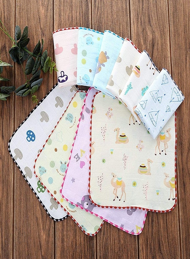 CLUZE Kids Printed Cotton Small Size Handkerchief/Rumal/Face Towel- Super Soft and Absorbent | Multicoloured - Set of 6/12 - (25x25 cm) (6) - Image 2