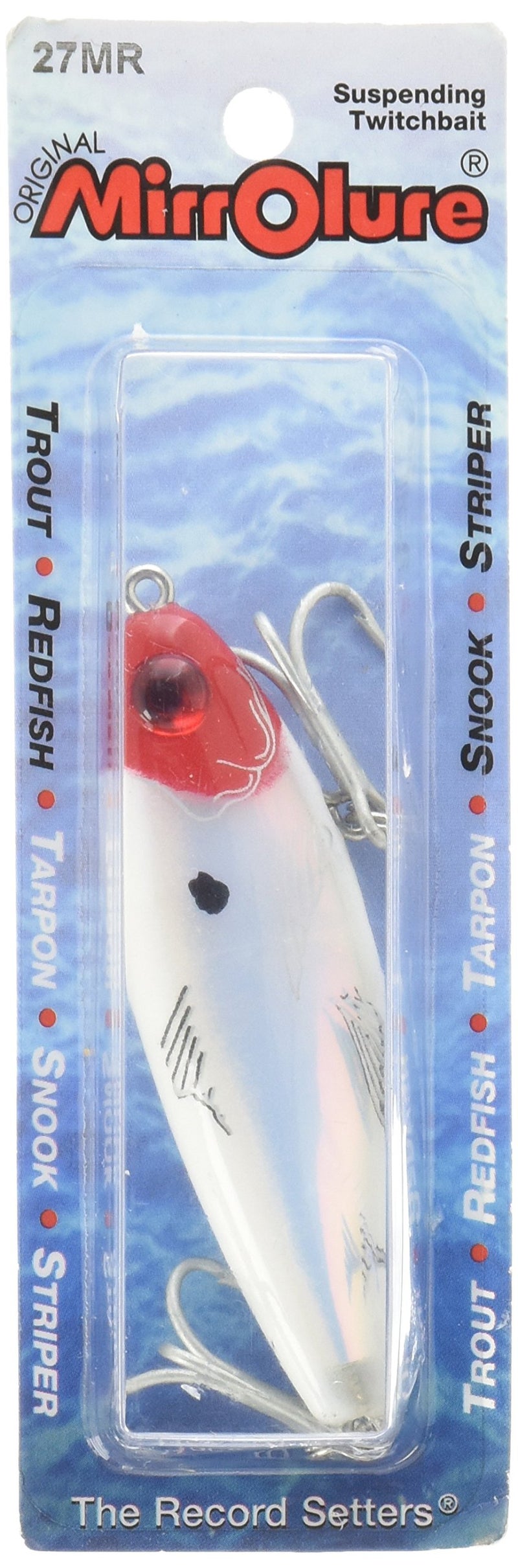 MirrOLure 27MR-11 Mirrodine XL Susp Twitchbait Red Hd/White/Silver 3 1/8in 9/16oz - Image 1