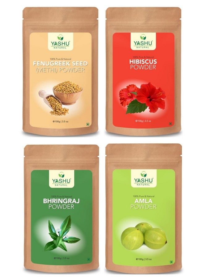 ياشو مسحوق بذور الحلبة النقية من الكركديه بهرينجراج لنمو الشعر والتحكم في تساقطه | للرجال والنساء (400 جرام) - Image 1