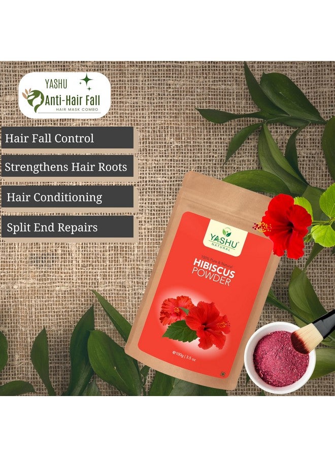 ياشو مسحوق بذور الحلبة النقية من الكركديه بهرينجراج لنمو الشعر والتحكم في تساقطه | للرجال والنساء (400 جرام) - Image 3