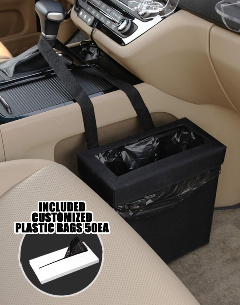 KMMOTORS KMMOTORS Aladdin Sturdy Car Trash Can Garbage Can Trash Bags Included Medium 
