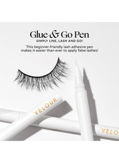 Velour Lashes Velour Glue & Go Pen Clear Lash Adhesiveprecision Tip Lash Glue Liner Penbeginner Friendly Lash Adhesive Pen For False Eyelashesgentle & Dermatologist Testedeyelash Glue Pen Dries Clear  - Image 3