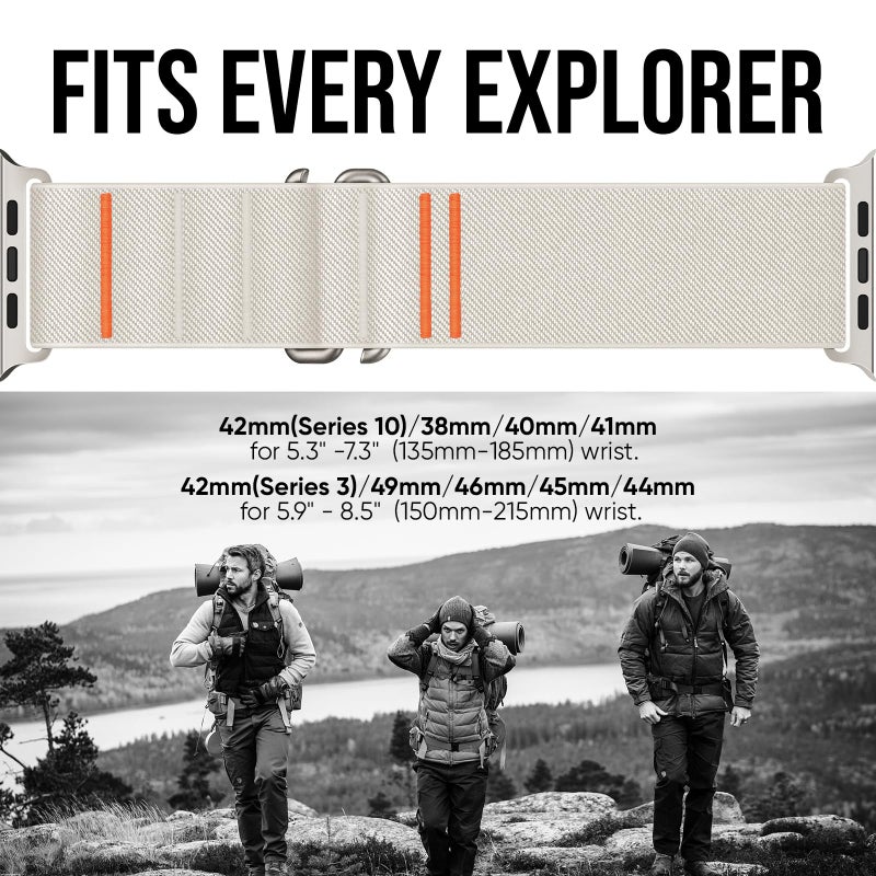 Suitisbest Sport Band Compatible with Apple Watch Ultra Band 38mm 40mm 41mm 42mm Men Women, Stretchy Nylon Sport Loop Strap with S-Hook for iWatch Series 11 10 9 8 7 6 5 4 3 2 1, SE 3 2 1, Ultra 3 2 1 - Image 5
