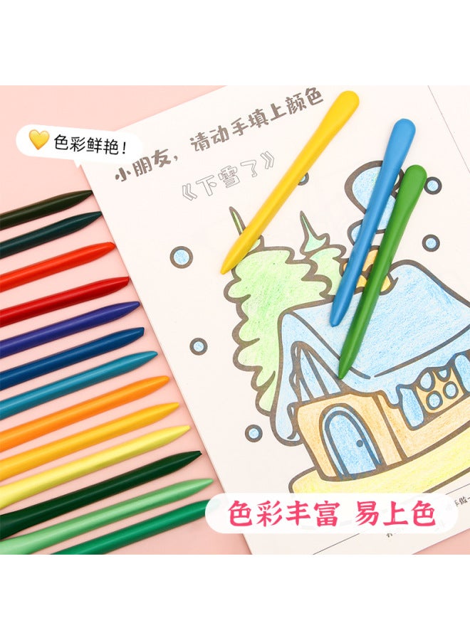 HELPS Children's Dirty Hand Plastic Crayon 12/24/36 Color Cartridge Painting Graffiti Color Pen Oil Painting Stick Stationery - Image 2
