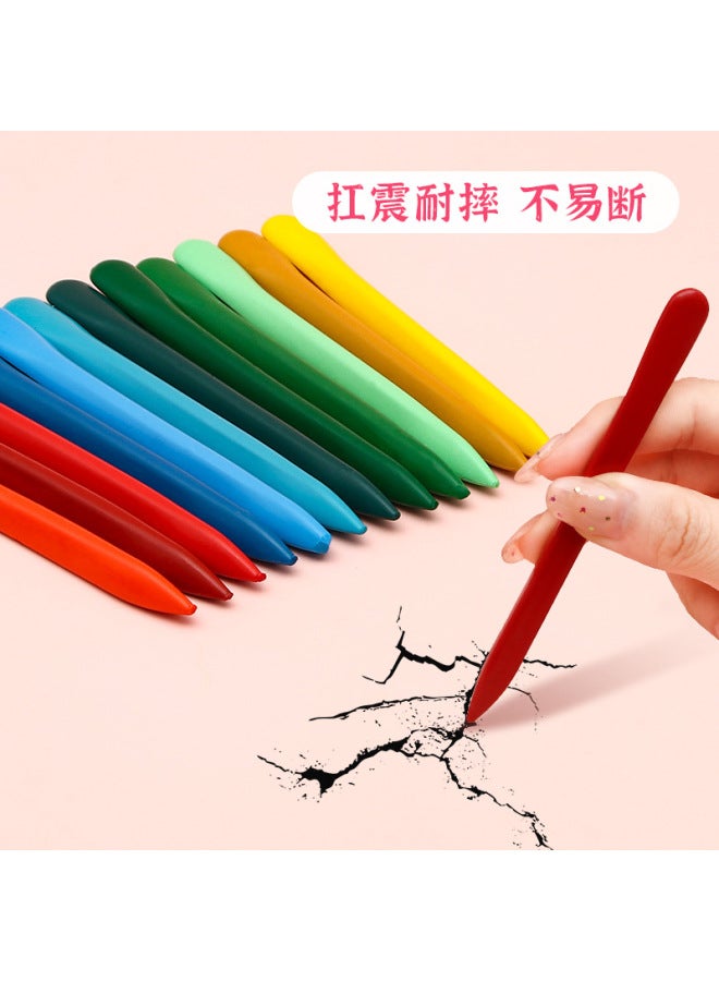 HELPS Children's Dirty Hand Plastic Crayon 12/24/36 Color Cartridge Painting Graffiti Color Pen Oil Painting Stick Stationery - Image 3