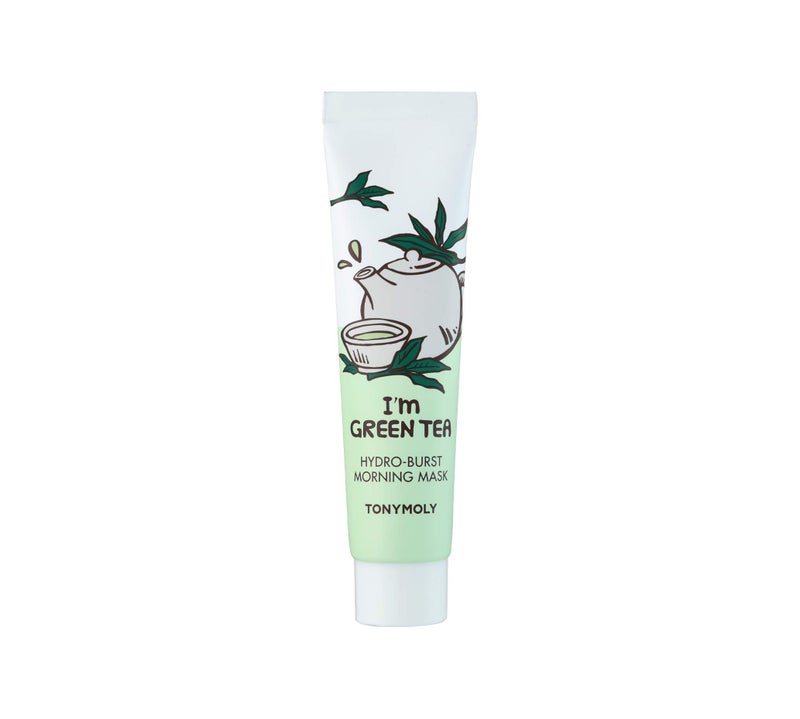 TONYMOLY Iâ€™m Green Tea Hydro-Burst Morning Mask Travel Size â€“ Hydrating & Refreshing Korean Skincare Gel with Green Tea, Bamboo & Centella Extracts, Soothing Paraben-Free Formula for All Skin Types