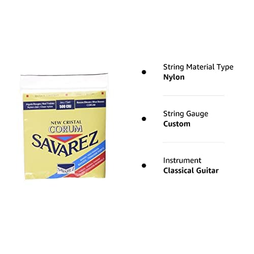 Savarez NT HT 500CRJ Mixed Classical Guitar Normal Cristal Trebles, High Tension Corum Basses, Full 6 String Set - Image 4