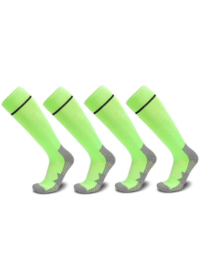 جناح السماء جوارب كرة القدم للرجال (1/2/3/4 زوج) وسادة رياضية، قابلة للتنفس، مريحة، مضادة للانزلاق، حماية من الوسادة، امتصاص العرق، جوارب رياضية للأطفال والشباب والبالغين - Image 1