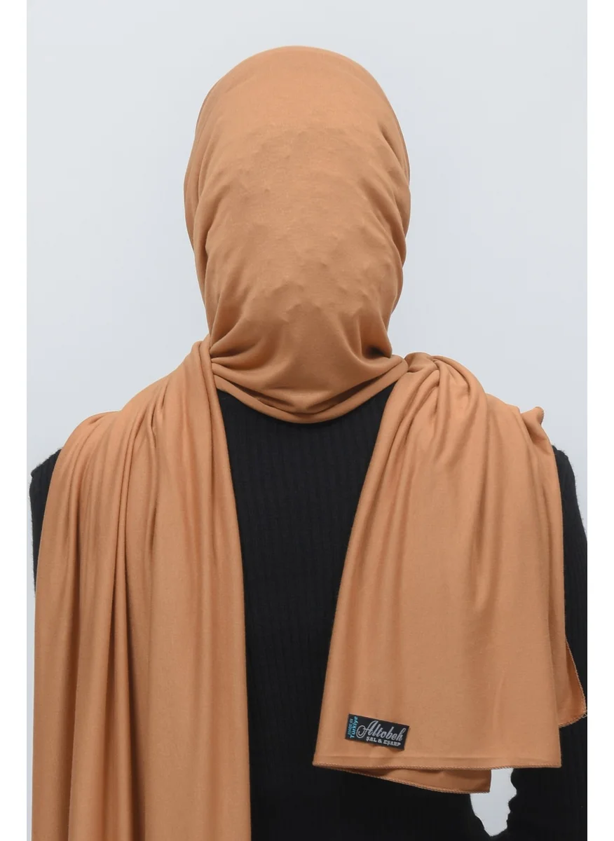 التوبة Hijab Combed Cotton Shawl Plain-Tan